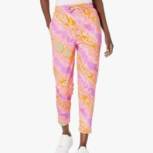 Kendall & Kylie Pink and Orange Tie-Dye Relaxed Crop Joggers